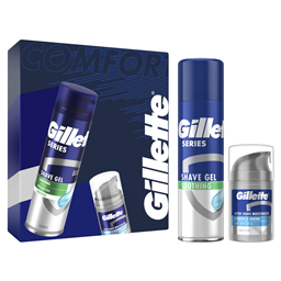 Set Gillette gel+moist.Hydr.&soot