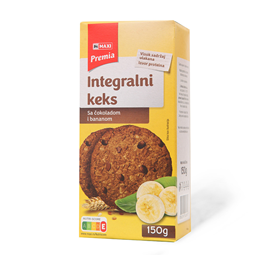 Integr.keks banana&cokolada Premia150g