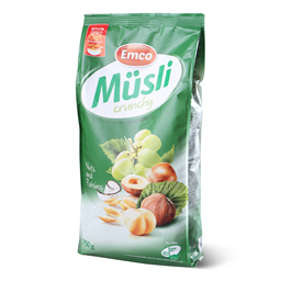 Musli Crunchy lesnik,s.grozdje Emco750g