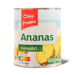 Ananas komadici Premia 820g