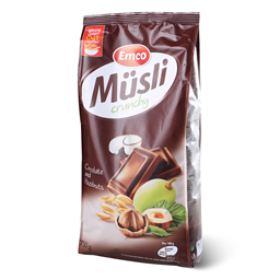 Musli Crunchy cokolada,lesnik Emco 750g