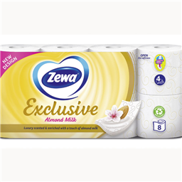 T.papir Zewa Exclusive Alm.Milk 4sl 8/1