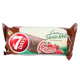 Rolat 7Days Cacao Swiss Rolss Straw.200g