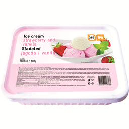 Sladoled jagoda vanila 365 1l/470g